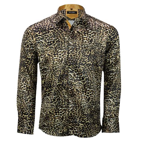 leopard print dress shirt men's.